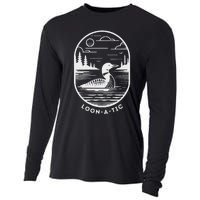 Loon A Tic Funny Common Loon Minnesota Lake Loon Cooling Performance Long Sleeve Crew