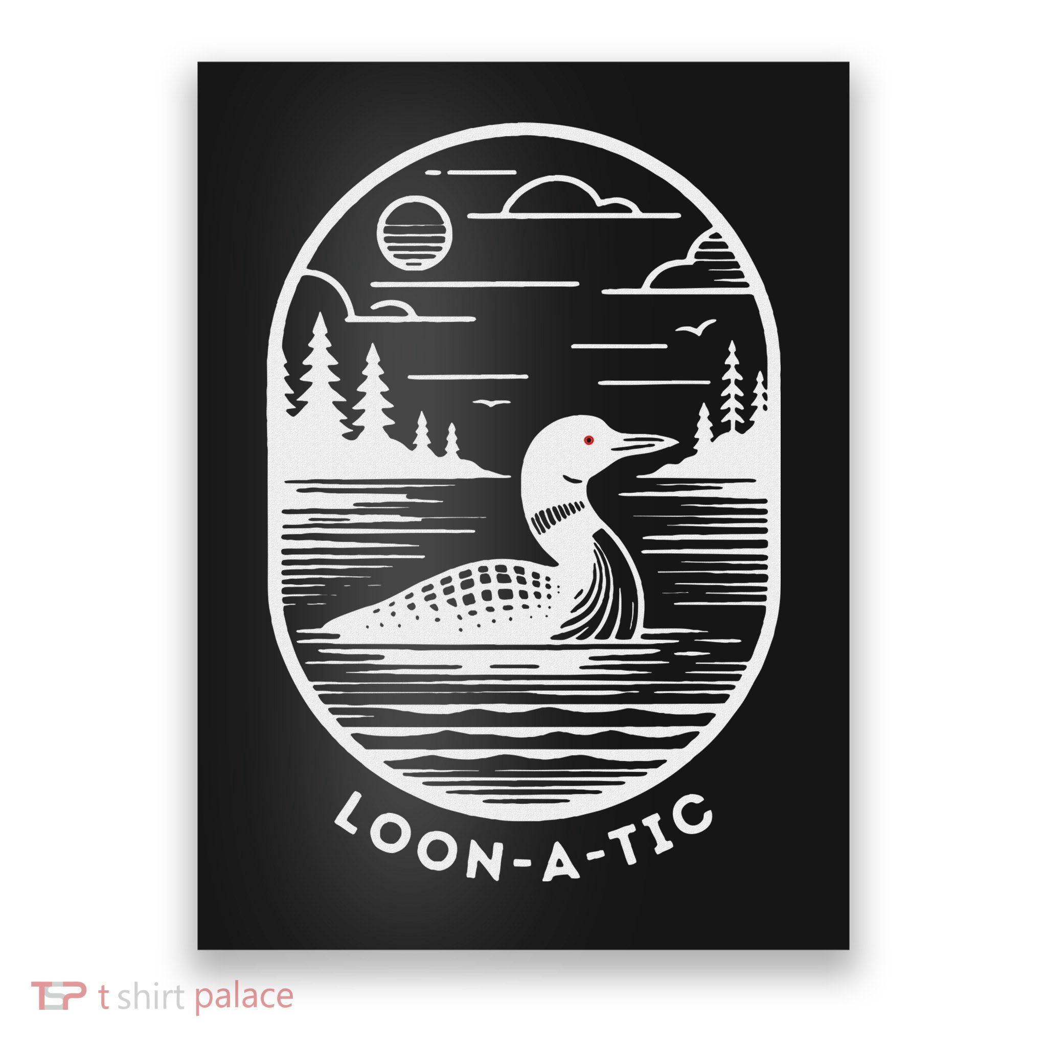 Loon A Tic Funny Common Loon Minnesota Lake Loon Poster