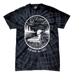 Loon A Tic Funny Common Loon Minnesota Lake Loon Tie-Dye T-Shirt