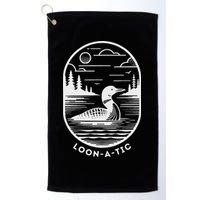 Loon A Tic Funny Common Loon Minnesota Lake Loon Golf Towel