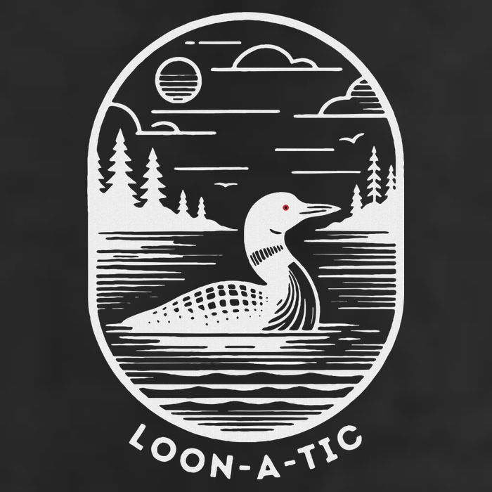 Loon A Tic Funny Common Loon Minnesota Lake Loon Golf Towel