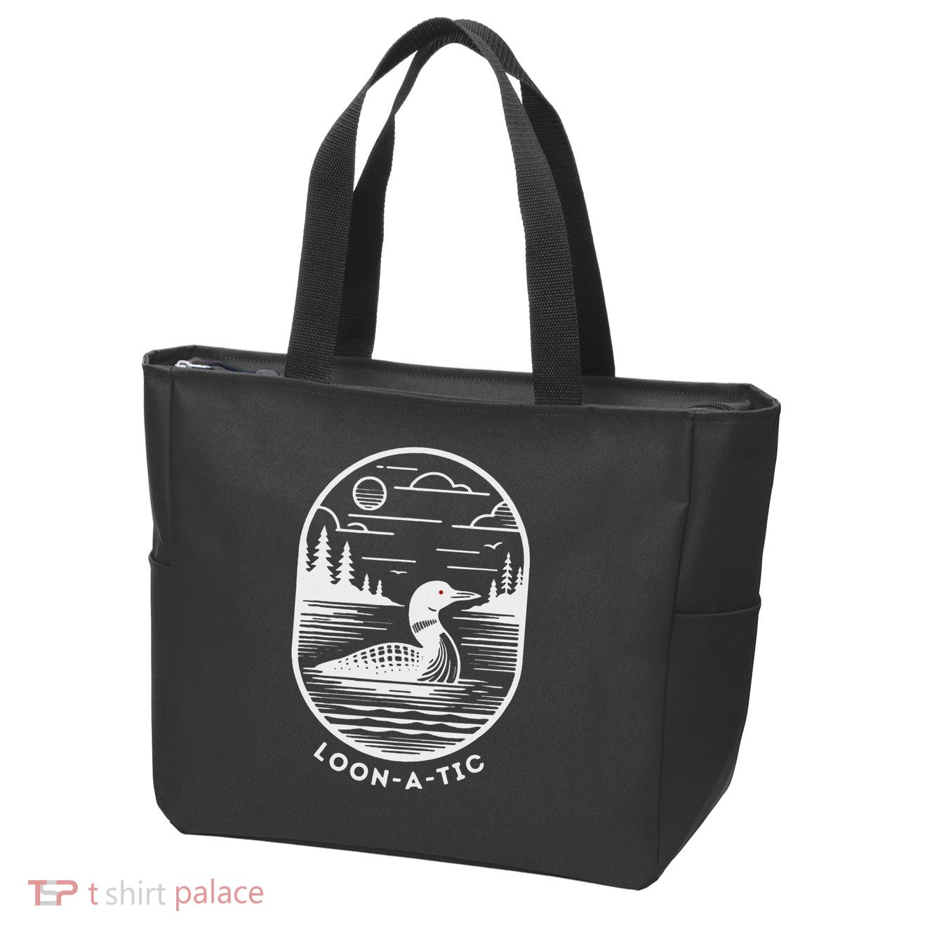 Loon A Tic Funny Common Loon Minnesota Lake Loon Zip Tote Bag