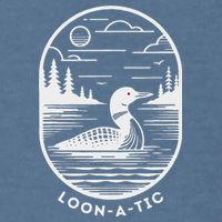 Loon A Tic Funny Common Loon Minnesota Lake Loon Garment-Dyed Sweatshirt