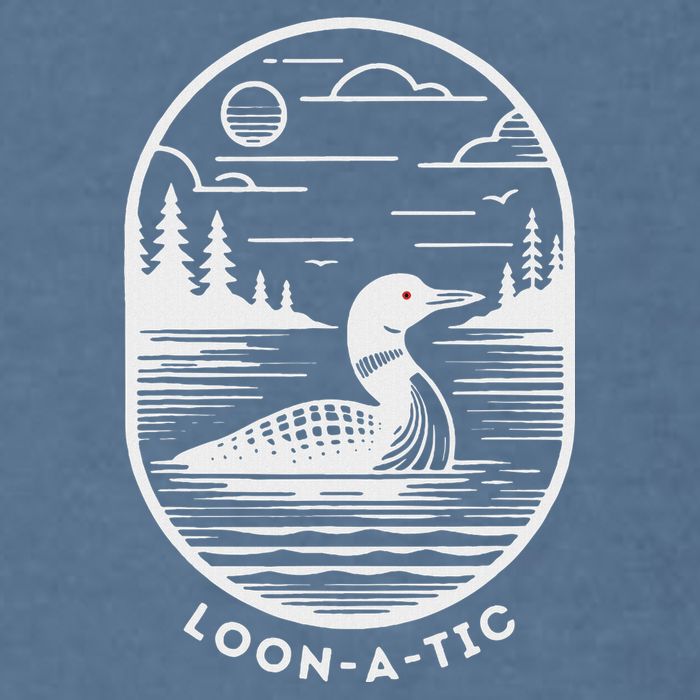 Loon A Tic Funny Common Loon Minnesota Lake Loon Garment-Dyed Sweatshirt