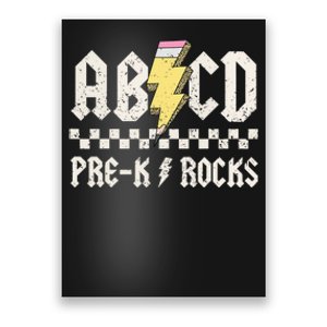 Lightning ABCD Teacher Student Pre K Rocks Back To School Poster