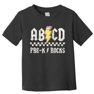 Lightning ABCD Teacher Student Pre K Rocks Back To School Toddler T-Shirt