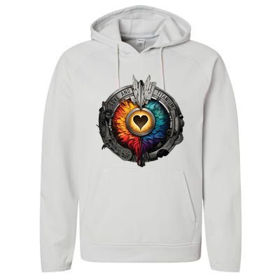 Love And Titanium Performance Fleece Hoodie