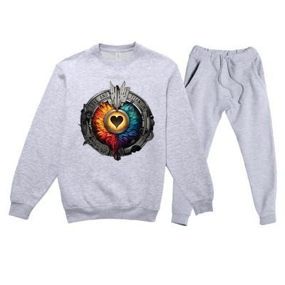 Love And Titanium Premium Crewneck Sweatsuit Set