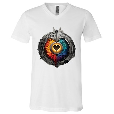 Love And Titanium V-Neck T-Shirt