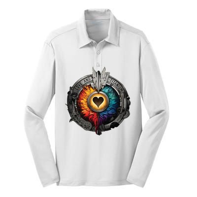 Love And Titanium Silk Touch Performance Long Sleeve Polo