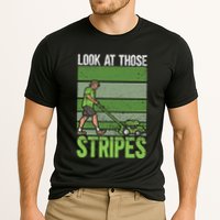 Look At Those Stripes Lawn Mowing Funny Dad Lawn Mower Cooling Performance Crew T-Shirt