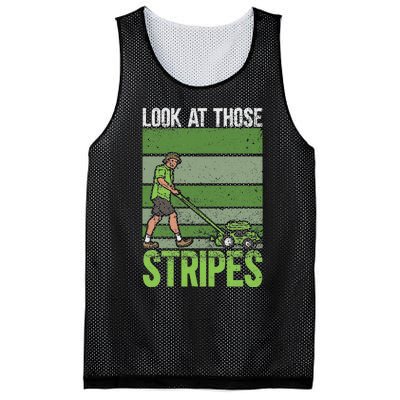 Look At Those Stripes Lawn Mowing Funny Dad Lawn Mower Mesh Reversible Basketball Jersey Tank