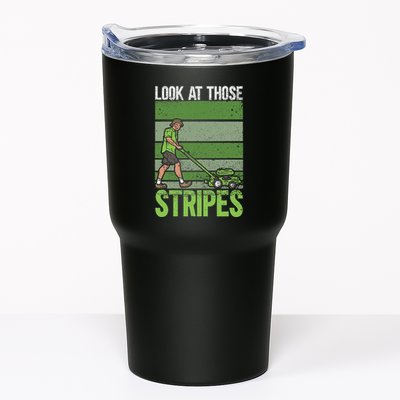 Look At Those Stripes Lawn Mowing Funny Dad Lawn Mower Tumbler