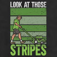 Look At Those Stripes Lawn Mowing Funny Dad Lawn Mower Golf Towel