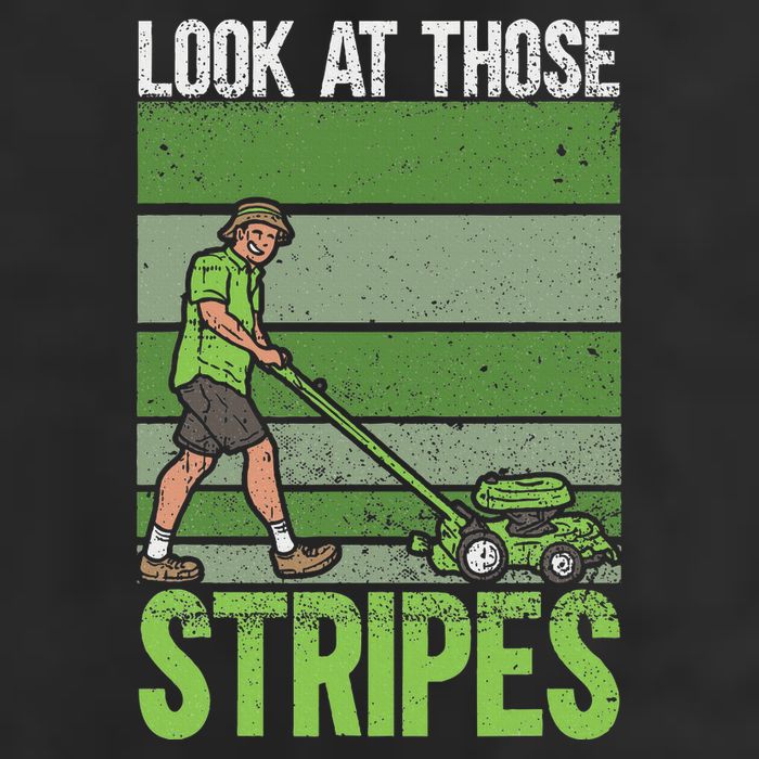 Look At Those Stripes Lawn Mowing Funny Dad Lawn Mower Golf Towel