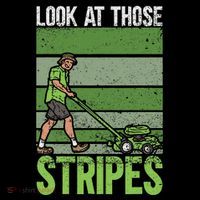 Look At Those Stripes Lawn Mowing Funny Dad Lawn Mower Womens T-Shirt