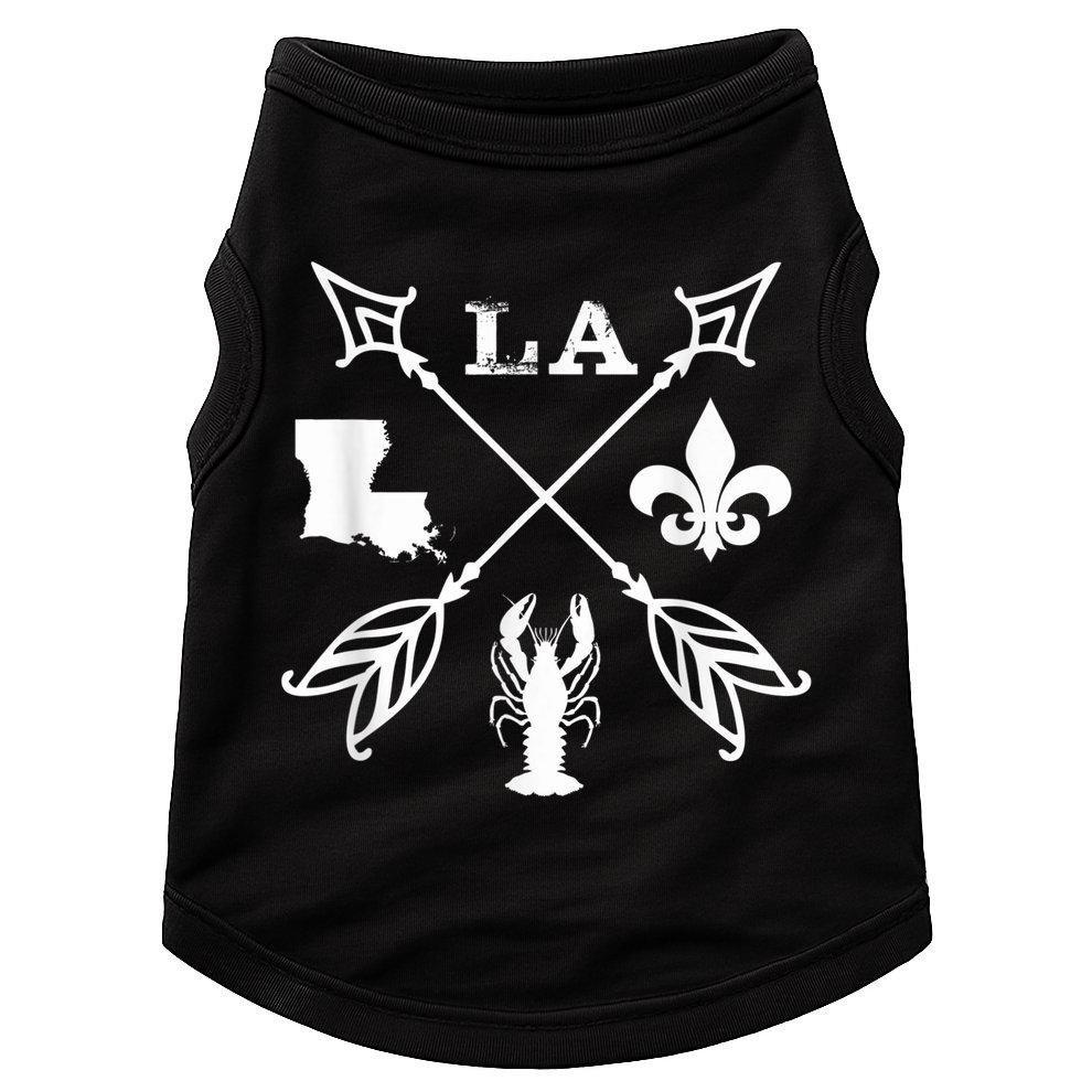 Louisiana arrow t shirt New Orleans Mardi Gras Tshirt Doggie Tank