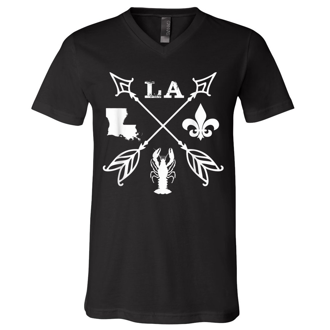 Louisiana arrow t shirt New Orleans Mardi Gras Tshirt V-Neck T-Shirt