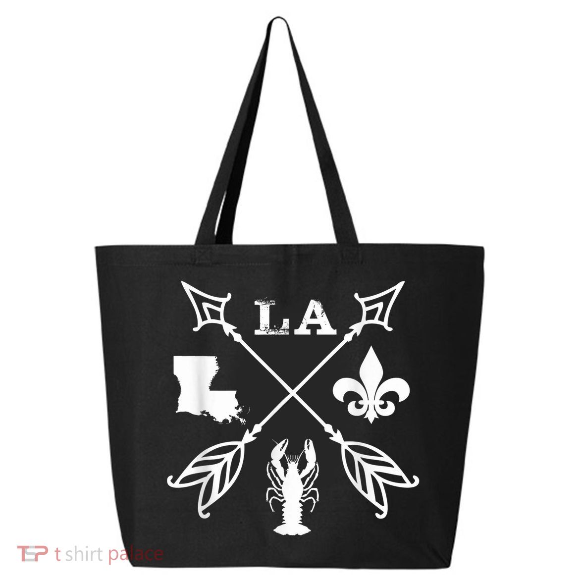 Louisiana arrow t shirt New Orleans Mardi Gras Tshirt 25L Jumbo Tote