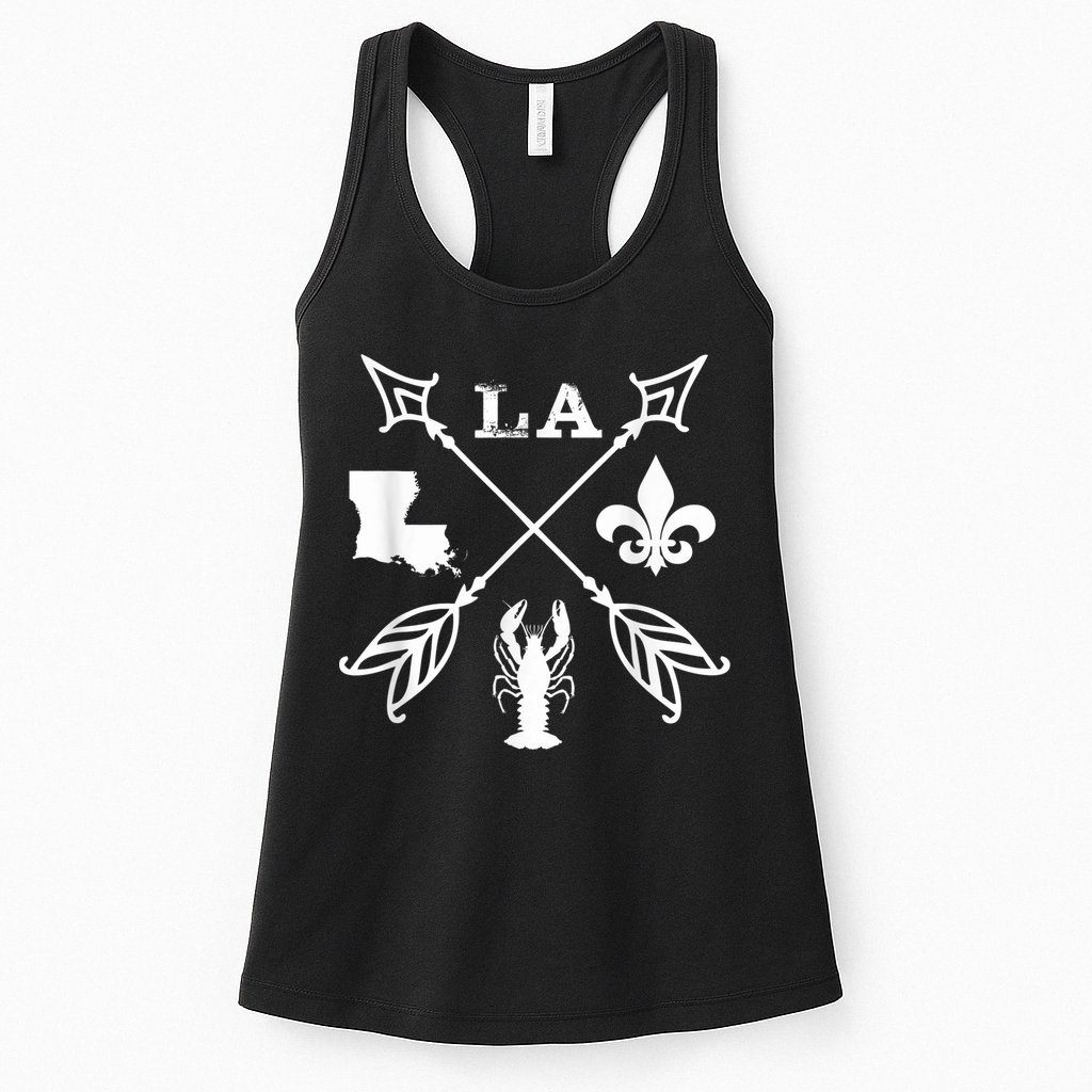 Louisiana arrow t shirt New Orleans Mardi Gras Tshirt Womens Tank Top