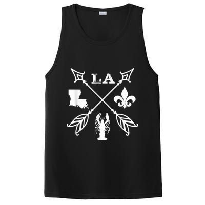 Louisiana arrow t shirt New Orleans Mardi Gras Tshirt PosiCharge Competitor Tank