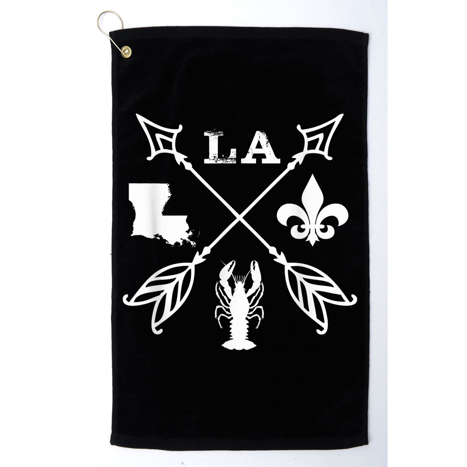 Louisiana arrow t shirt New Orleans Mardi Gras Tshirt Golf Towel