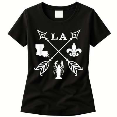 Louisiana arrow t shirt New Orleans Mardi Gras Tshirt Womens T-Shirt