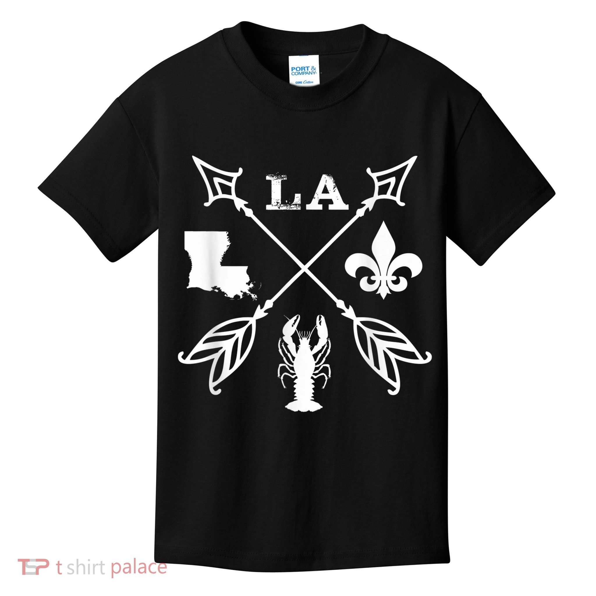 Louisiana arrow t shirt New Orleans Mardi Gras Tshirt Kids T-Shirt