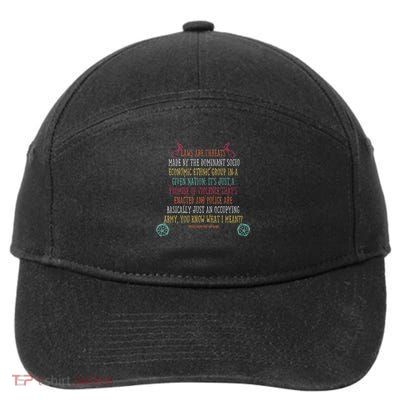 Laws Are Threats Made By The Dominant Socio Economic  7-Panel Snapback Hat