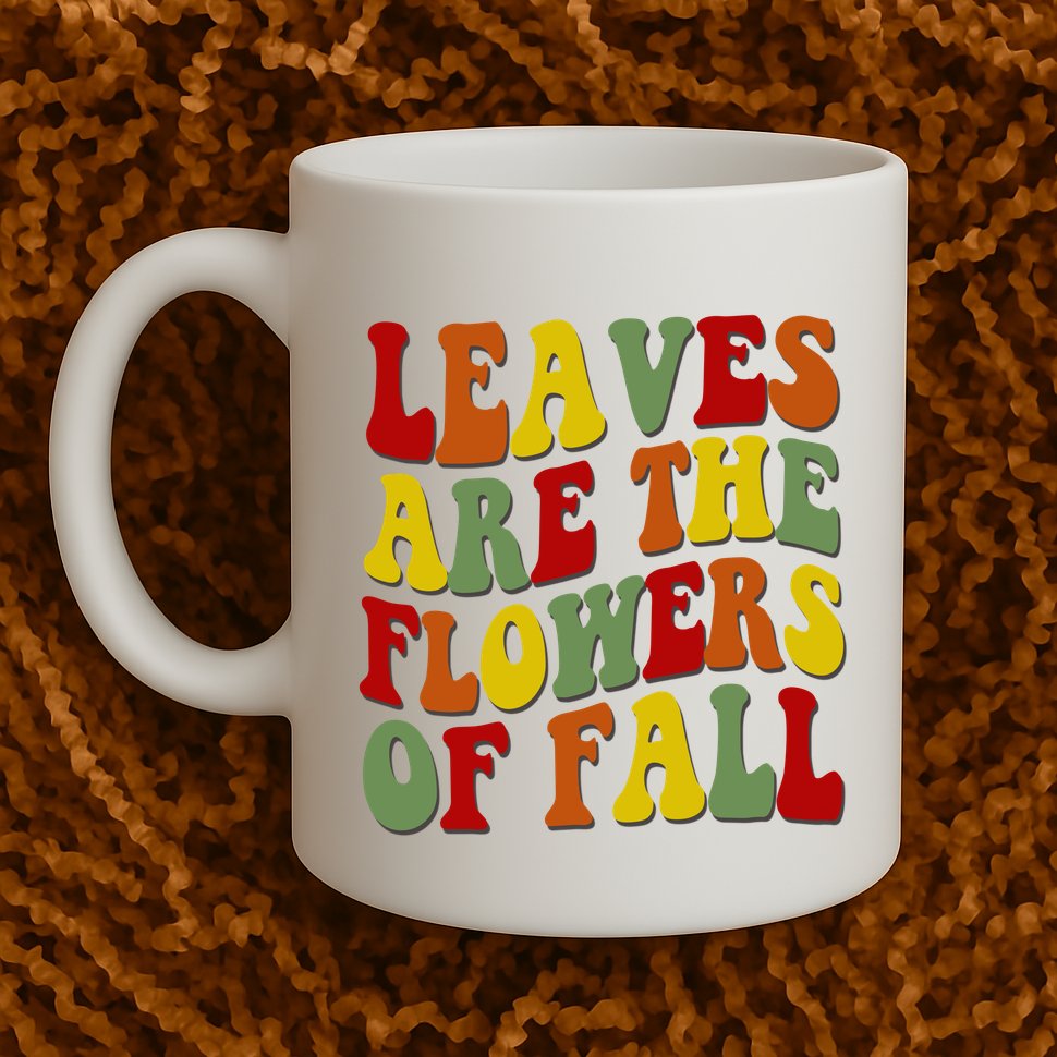 Leaves Are The Flowers Of Fall Retro Mug