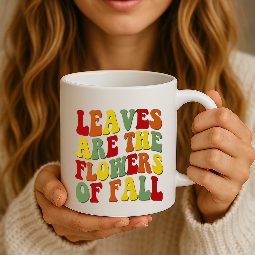 Leaves Are The Flowers Of Fall Retro Mug
