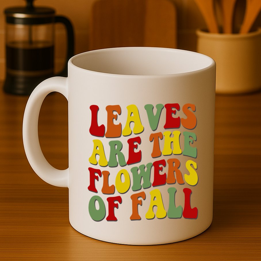 Leaves Are The Flowers Of Fall Retro Mug