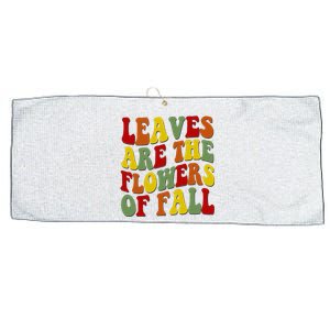 Leaves Are The Flowers Of Fall Retro Large Microfiber Waffle Golf Towel