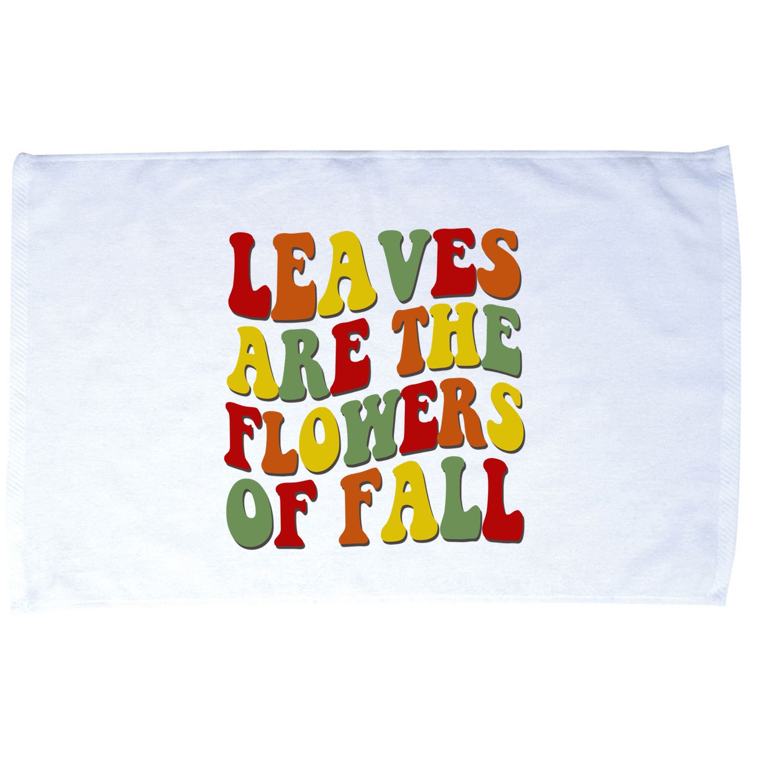 Leaves Are The Flowers Of Fall Retro Microfiber Hand Towel