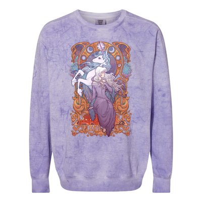 Lady Amalthea The Last Unicorn Colorblast Crewneck Sweatshirt