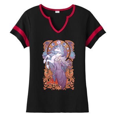 Lady Amalthea The Last Unicorn Ladies Halftime Notch Neck Tee