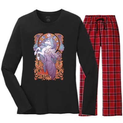 Lady Amalthea The Last Unicorn Women's Long Sleeve Flannel Pajama Set 