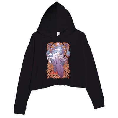 Lady Amalthea The Last Unicorn Crop Fleece Hoodie