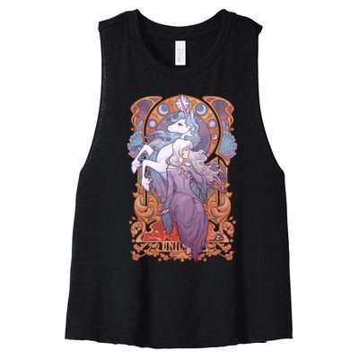 Lady Amalthea The Last Unicorn Women's Racerback Cropped Tank