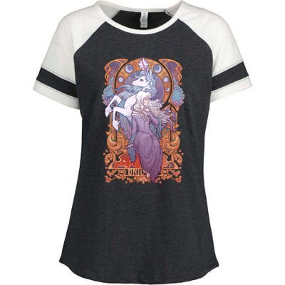 Lady Amalthea The Last Unicorn Enza Ladies Jersey Colorblock Tee