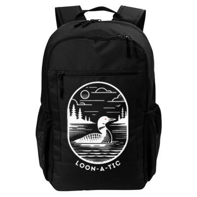 Loon A Tic Funny Common Loon Minnesota Lake Loon Daily Commute Backpack