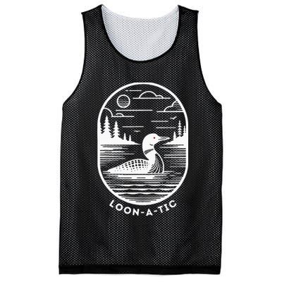 Loon A Tic Funny Common Loon Minnesota Lake Loon Mesh Reversible Basketball Jersey Tank