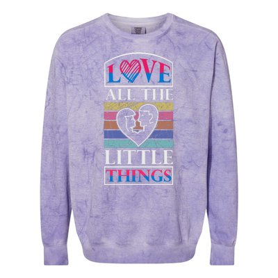 Love All The Little Things Colorblast Crewneck Sweatshirt