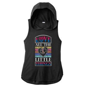 Love All The Little Things Ladies PosiCharge Tri-Blend Wicking Draft Hoodie Tank