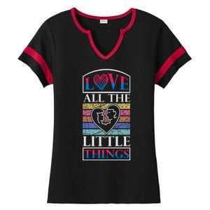 Love All The Little Things Ladies Halftime Notch Neck Tee