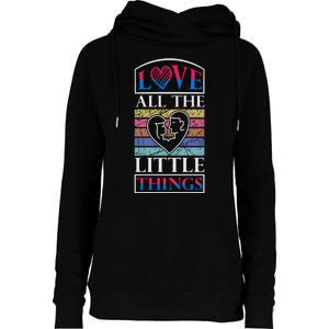 Love All The Little Things Womens Funnel Neck Pullover Hood