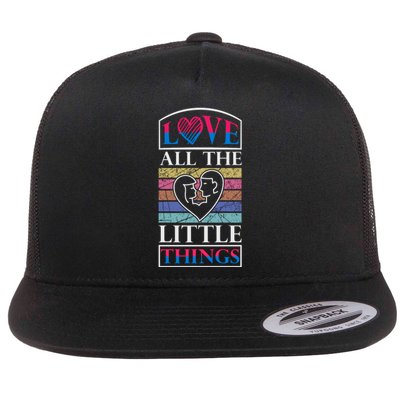 Love All The Little Things Flat Bill Trucker Hat