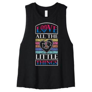 Love All The Little Things Women's Racerback Cropped Tank