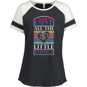 Love All The Little Things Enza Ladies Jersey Colorblock Tee