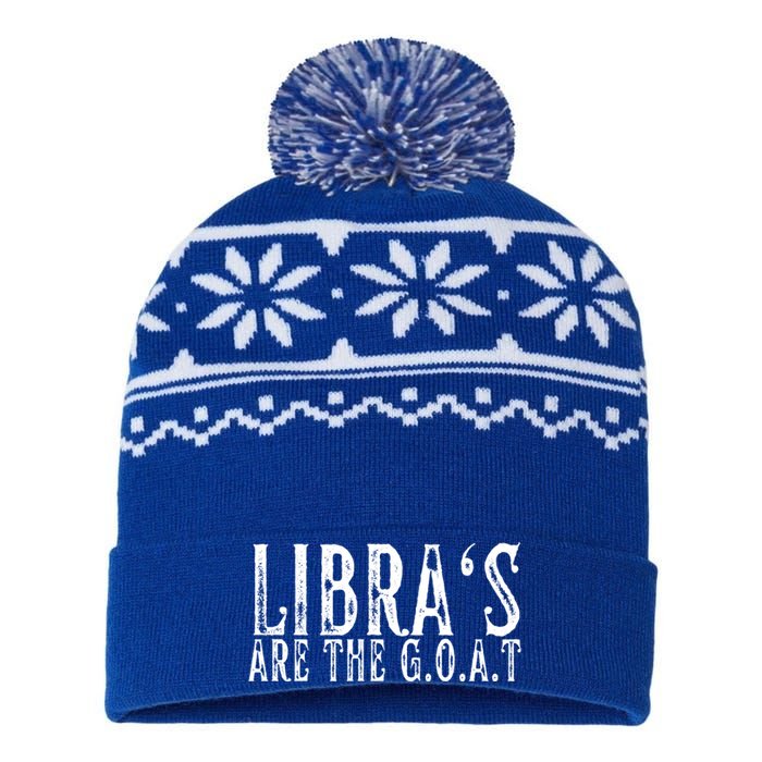 Libras Are The G O A T September October Libra Birthday Gift USA-Made Snowflake Beanie